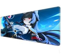 Large mousepad | Waterproof XXL mouse pad | Non slip rubber base | Girl anime game mouse pad suitable for PC and laptop gaming keyboard pad (F, 90×40c'm)