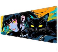 Large mousepad | Waterproof XXL mouse pad | Non slip rubber base | Girl anime game mouse pad suitable for PC and laptop gaming keyboard pad (A, 70×30c'm)