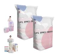 Large No-Pump 3d Vacuum Storage Bags, No Pump Compression Storage Bags, 3d Compression Storage Bag, Thickened Reusable Space Saver for Clothes Duvets, Bedding & Travel