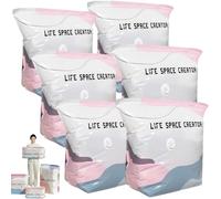 Large No-Pump 3d Vacuum Storage Bags, No Pump Compression Storage Bags, 3d Compression Storage Bag, Thickened Reusable Space Saver for Clothes Duvets, Bedding & Travel