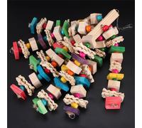 Large Parrot Chewing Toy - Bird Blocks Knots Tearing Cage Bite For Afr