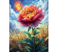 Large Peony Flower in A Blooming Meadow Puzzle 1000 Pezzi Giochi Da Tavolo Intelligenti Scenery Science Fiction Familiare Sfida Logica Per Adulti Rilassamento Pressione Ridotta in Casa 1000 PCS