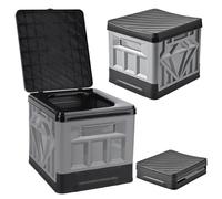 Large Portable Toilet for Camping - Folding Portable Potty with Lid & Reusable Toilet for Adults,Collapsible Luggable Loo for Camping/Travel/Car/Hiking/Outdoor/Car/RV & Emergency Use