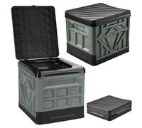 Large Portable Toilet for Camping - Folding Portable Potty with Lid & Reusable Toilet for Adults,Collapsible Luggable Loo for Camping/Travel/Car/Hiking/Outdoor/Car/RV & Emergency Use