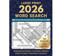 Large Print 2026 Word Search: Relaxing Word Find Puzzles for Adults