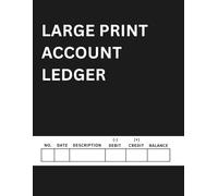 Large Print Account Ledger: Simple Income and Expense Tracker with Jumbo Bold Lines | Easy-to-Read for Seniors, Caregivers, and Low Vision