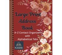 Large Print Address Book: A-Z Organizer with Alphabetical Tabs | 8.5 x 11 Contact Log Book for Names, Addresses, Phone Numbers, Emails & Notes | Pink Watercolor Floral Design