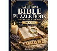 Large Print Bible Puzzle Book for Adults and Seniors: Word Search, Cryptograms, and Bible Trivia - A Christian Activity Book with KJV Verses