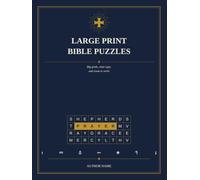 Large Print Bible Puzzles: 72 Big Grid Word Search, Crossword, Sudoku and Code Puzzles for Seniors