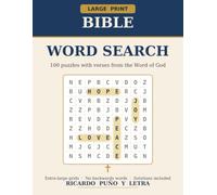 Large Print Bible Word Search: 100 Christian Puzzles with Scripture Verses for Seniors | Extra Large Print | No Backwards Words | Solutions Included