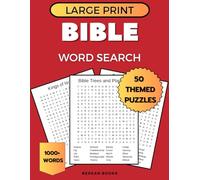 LARGE Print Bible Word Search: 1000+ Words in 50 Themed Puzzles