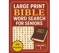 Large Print Bible Word Search: Bible Word Search for Seniors, 200 Puzzles, Scripture Word Search, Senior Activity Book, Bible Hymn Word Search