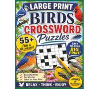 Large Print Birds Crossword Puzzles 55+