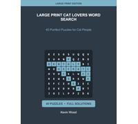 Large Print Cat Lovers Word Search