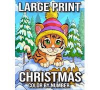 Large Print Christmas Color By Number: New Simple and Easy Christmas Color By Number Coloring Book For Adult | Large Print Santa Clause, Reindeer, ... Color By Number Book Gift For Men and Women)