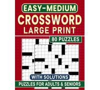 Large Print Easy-Medium Crossword Puzzles for Adults & Seniors: Easy-to-read design created for calm solving and everyday relaxation