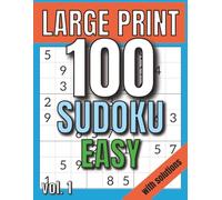 Large Print Easy Sudoku for Seniors: 100 Big, Simple Puzzles - One Per Page - Relaxing & Brain Stimulating - Solutions Included