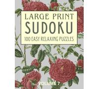 Large Print Easy Sudoku for Seniors: 100 Relaxing Puzzles: One Puzzle Per Page: Volume 7 Dusty Blue Hues