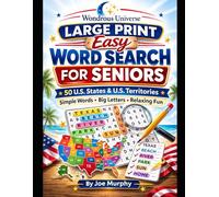 Large Print Easy Word Search for Seniors: 50 U.S. States & U.S. Territories