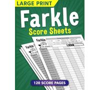 Large Print Farkle Score Sheets: 120 Score Pads for Scorekeeping | Clear Design in 8.5x11 Inch Format.