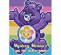 Large Print Mystery Mosaics Color By Number: Easy Pixel Art Coloring Book for Adults and Senior, Color Quest Challenges Animals