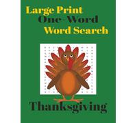 Large Print One-Word Word Search Thanksgiving