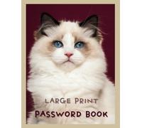 Large Print Password Book for Seniors - Cute Cat Cover, A-Z Tabs, Easy-to-Use Organizer for Internet Passwords: Simple & Stylish Password Keeper with ... - Ideal for Seniors, Adults, and Cat Lovers