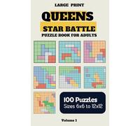 Large Print Queens Star Battle Puzzle Book For Adults