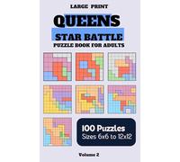 Large Print Queens Star Battle Puzzle Book For Adults - Volume 2