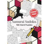 Large Print Samurai Sudoku: 100 Hard Puzzles