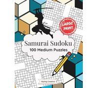 Large Print Samurai Sudoku: 100 Medium Puzzles
