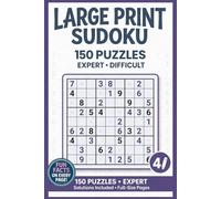 Large Print Sudoku: 150 Expert Puzzles, One Per Page with Full Solutions
