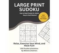 Large Print Sudoku: 200 Easy to Hard Puzzles on Premium Cream Paper: Extra Large Print, Volume 1