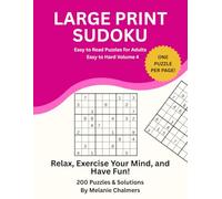 Large Print Sudoku: 200 Easy to Hard Puzzles on Premium Cream Paper: Extra Large Print, Volume 4