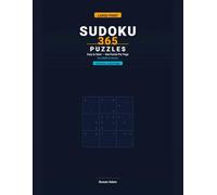 Large Print Sudoku 365: 365 Easy-to-Hard Sudoku Puzzles for Adults & Seniors - One Puzzle Per Page with Full Solutions
