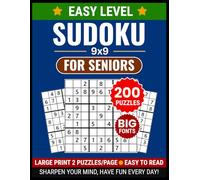 Large Print Sudoku 9x9 for Seniors: 200 Easy Puzzles with Full Solutions: Big Font Brain Games for Adults and Elderly, Extra Large Grid Layout for ... Book with Multi-Puzzle Page Solutions