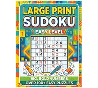 Large Print Sudoku: Easy Level: 100+ Relaxing Puzzles with Big Bold Numbers for Seniors and Beginners, Easy to Read Brain Games with Solutions, 8.5 x 11 Inch Large Format