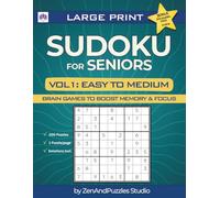 Large Print Sudoku for Seniors Vol. 1: Easy to Medium Puzzles: Brain Games to Boost Memory & Focus