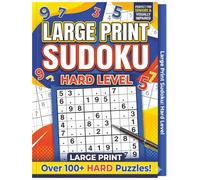 Large Print Sudoku: Hard Level: Advanced Logic Brain Games with Big Fonts, One Puzzle Per Page, and Full Solutions