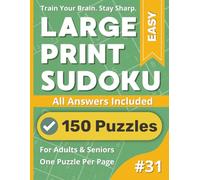 Large Print Sudoku Puzzle Book: Easy #31: Relaxing Puzzles For Stress-Free Fun