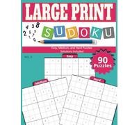 LARGE PRINT Sudoku VOL 5: Easy to Read Large Print | 8.5x11 inches, 105 pages | Easy, Medium, & Hard Puzzles ... Gift for Vacations, Holidays, and Free Time