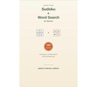 Large Print Sudoku & Word Search for Seniors: 100 Easy-to-See Puzzles with Full Answer Key