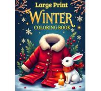 Large Print Winter Coloring Book,For Seniors and Adults,Simple Cozy Winter Designs