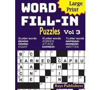 Large Print Word Fill-in Puzzles 3 (Tascabile)