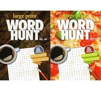 Large Print Word Hunt - All New Puzzles - Sharpen Your Memory, Boost Your Brain - Vol.163-164 (Set of 2 Books)