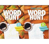 Large Print Word Hunt - All New Puzzles - Sharpen Your Memory, Boost Your Brain - Vol.165-166 (Set of 2 Books)