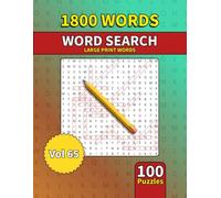 Large Print Word Search Book for Adults: 1800 Words - 100 Puzzles - Varied Themes - Perfect for Adults, Seniors & Teens - Vol 65