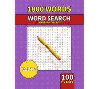 Large Print Word Search Book for Adults: 1800 Words - 100 Puzzles - Varied Themes - Perfect for Adults, Seniors & Teens - Vol 16