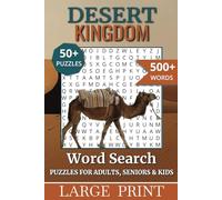 Large Print Word Search - Desert Wildlife: 50+ Puzzles for Adults & Seniors | Big Font with Anti-Eye Strain for Easy Reading & Relaxation
