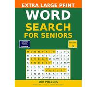 Large Print Word Search for Seniors: 100 Themed Puzzles with Solutions - Nature, Travel, Garden, Animals and More